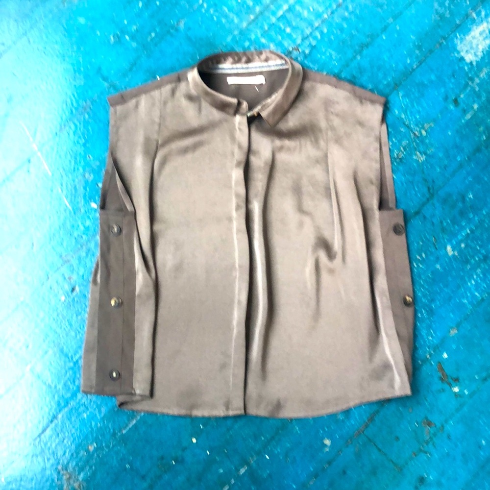 J Brand silk sleeveless shirt